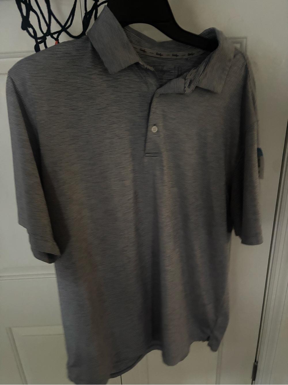 Walter Hagen Gray Striped Men's Polo